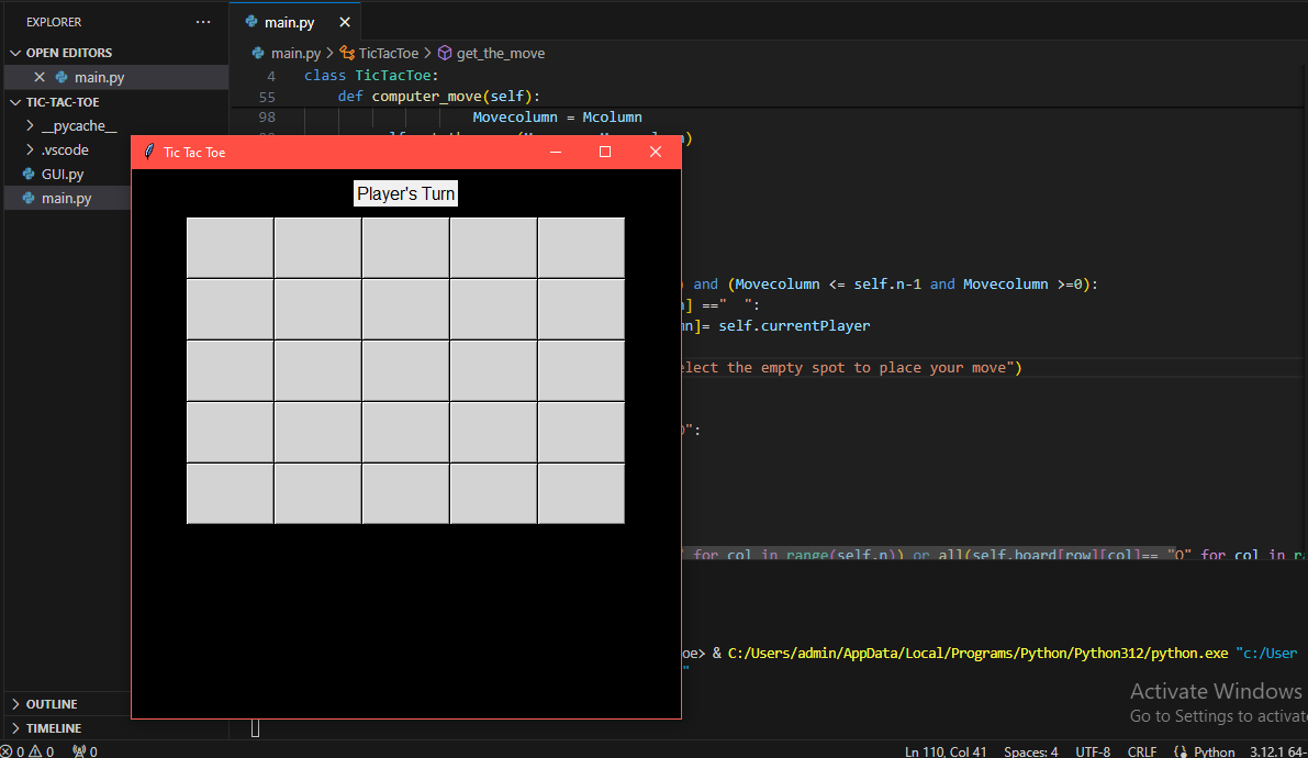 Tic Tac Toe (Python GUI)